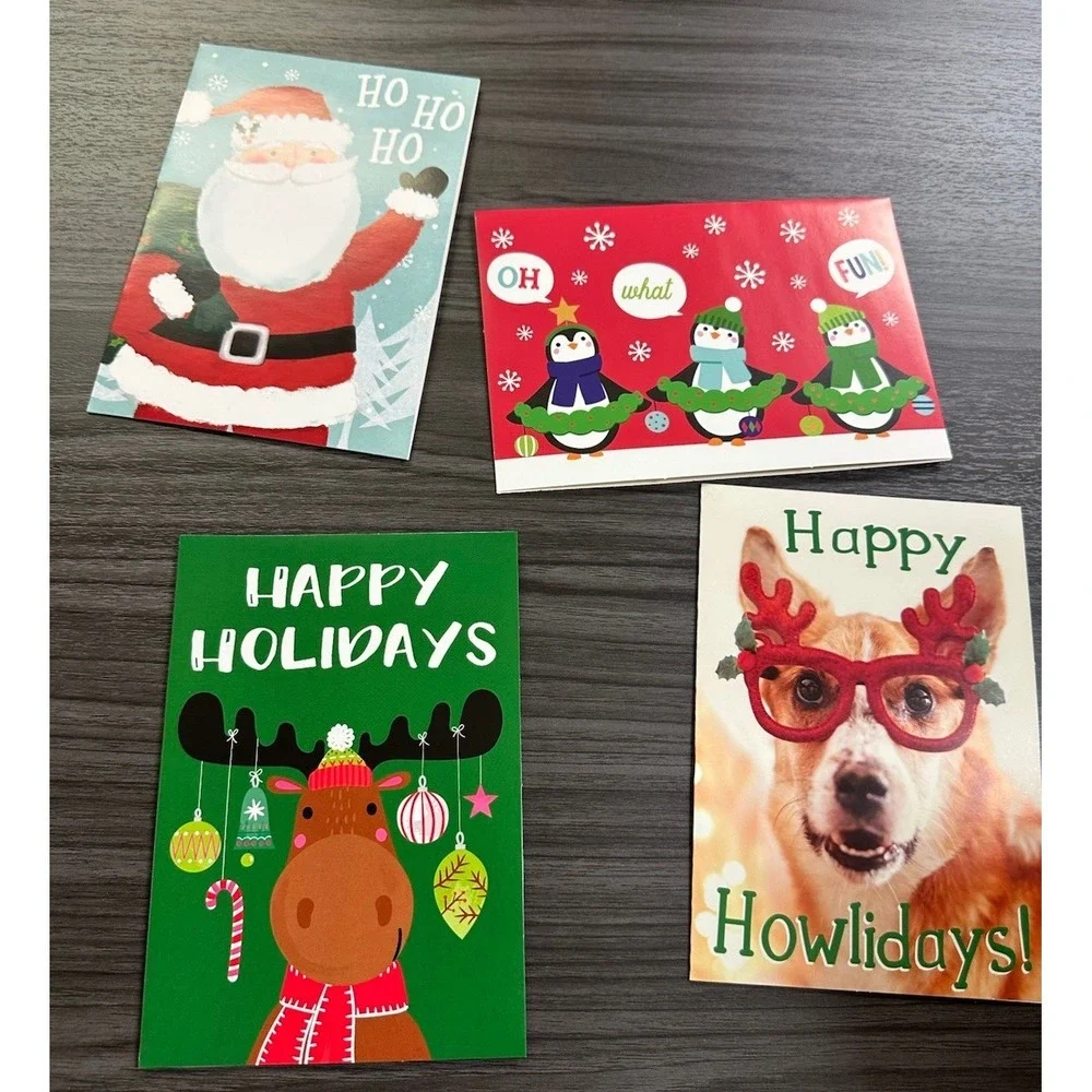 Greeting Card Holiday Christmas Cards Multiple Designs Lot of 28 Plus Envelopes
